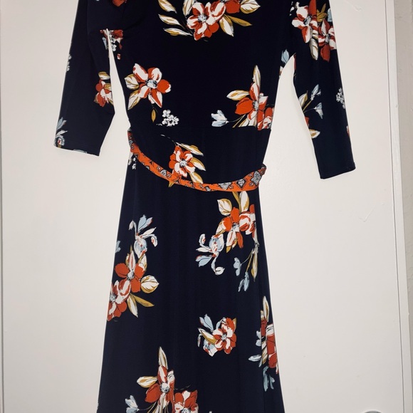 Leota Black Floral Long Sleeve Dress - Picture 4 of 5